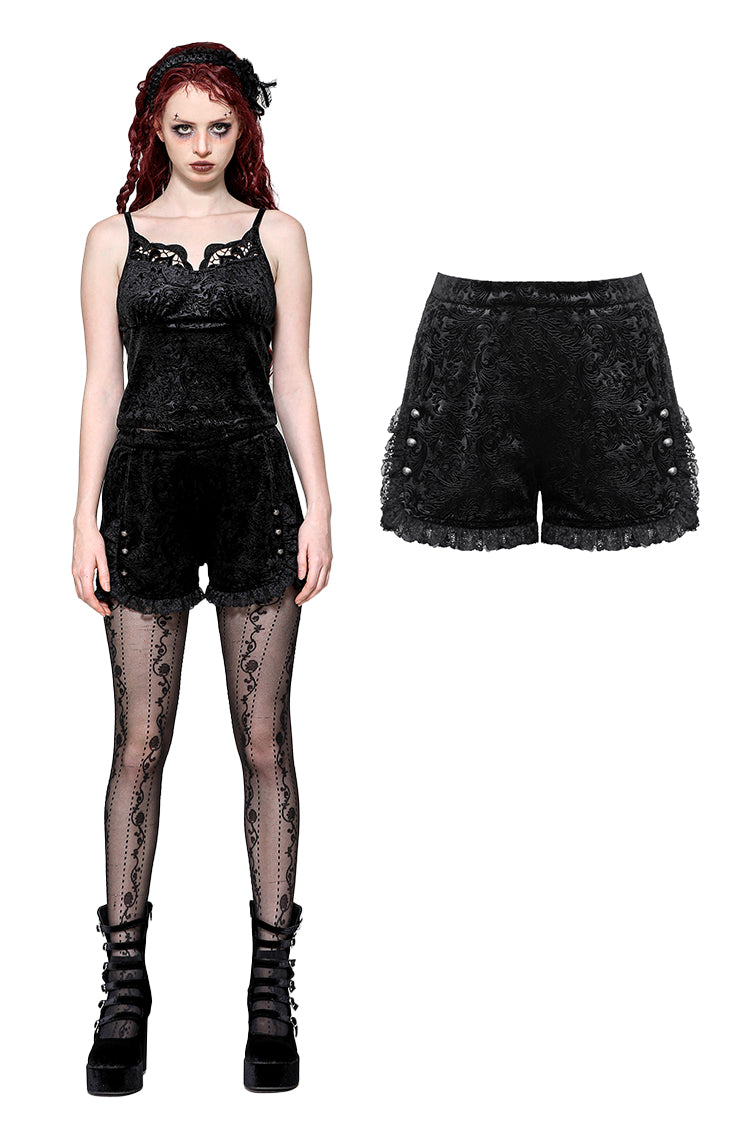 Velvet Embossed Base Shorts PW132 – DARK IN LOVE