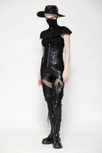 Load image into Gallery viewer, Black PU leather armor knight leggings pants PW134