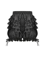 Load image into Gallery viewer, Lolita Lace-Trimmed Lantern shorts with Embroidered Flower PW135
