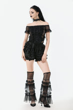 Load image into Gallery viewer, Lolita Lace-Trimmed Lantern shorts with Embroidered Flower PW135