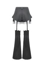 Load image into Gallery viewer, Punk Convertible Shorts with Grommet Straps and Zipper Leggings PW136