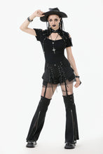 Load image into Gallery viewer, Punk Convertible Shorts with Grommet Straps and Zipper Leggings PW136
