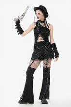 Load image into Gallery viewer, Punk Convertible Shorts with Grommet Straps and Zipper Leggings PW136