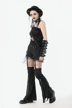 Load image into Gallery viewer, Punk Convertible Shorts with Grommet Straps and Zipper Leggings PW136