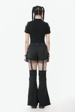 Load image into Gallery viewer, Punk Convertible Shorts with Grommet Straps and Zipper Leggings PW136