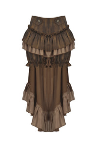 Steampunk Tailcoat Bloomers with Anchor Buttons and Ruffled Trim PW137BN