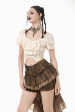Load image into Gallery viewer, Steampunk Tailcoat Bloomers with Anchor Buttons and Ruffled Trim PW137BN