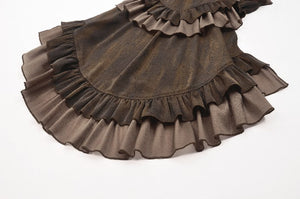 Steampunk Tailcoat Bloomers with Anchor Buttons and Ruffled Trim PW137BN