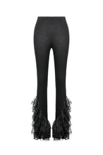 Load image into Gallery viewer, Gothic Multi-Layer Lace Flared Leggings PW139