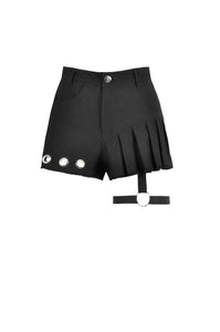 Asymmetry Rivet Punk Shorts with Leg Strap PW141