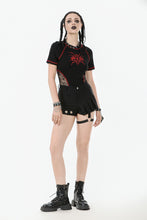Load image into Gallery viewer, Asymmetry Rivet Punk Shorts with Leg Strap PW141