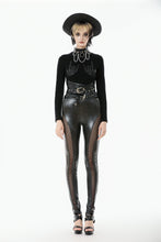 Load image into Gallery viewer, Punk Snakeskin Cut-Out PU Leather Pants PW143