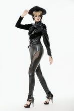 Load image into Gallery viewer, Punk Snakeskin Cut-Out PU Leather Pants PW143
