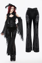 Load image into Gallery viewer, Gothic Appliqué Velvet Flared Pants PW146