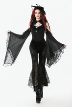 Load image into Gallery viewer, Gothic Appliqué Velvet Flared Pants PW146