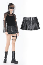 Load image into Gallery viewer, Low-Waist Tactical Punk Skirt-Pants with Asymmetric Pleated Belt PW148 - Gothlolibeauty