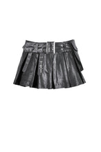 Load image into Gallery viewer, Low-Waist Tactical Punk Skirt-Pants with Asymmetric Pleated Belt PW148 - Gothlolibeauty