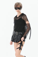 Load image into Gallery viewer, Low-Waist Tactical Punk Skirt-Pants with Asymmetric Pleated Belt PW148 - Gothlolibeauty