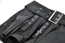 Load image into Gallery viewer, Low-Waist Tactical Punk Skirt-Pants with Asymmetric Pleated Belt PW148 - Gothlolibeauty