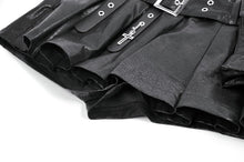 Load image into Gallery viewer, Low-Waist Tactical Punk Skirt-Pants with Asymmetric Pleated Belt PW148 - Gothlolibeauty