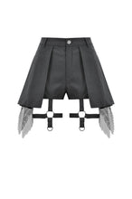 Load image into Gallery viewer, Punk Mesh Layered Skort Shorts PW149 - Gothlolibeauty