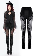 Load image into Gallery viewer, Gothic Velvet Mesh Patchwork Pants PW152