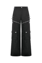 Load image into Gallery viewer, Urban Mobility - Dark Techwear Multi-Pocket Cross-Zip Wide-Leg Cargo Pants PW153