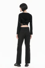 Load image into Gallery viewer, Urban Mobility - Dark Techwear Multi-Pocket Cross-Zip Wide-Leg Cargo Pants PW153