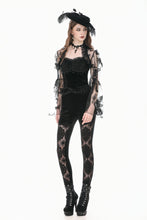 Load image into Gallery viewer, Velvet Night - Gothic Retro Palace Embroidery Sheer Lace Patchwork Slim Leggings PW155