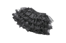 Load image into Gallery viewer, Punk-Lolita Bloomer Shorts with Tiered Organza Ruffles and Lace-Trimmed Cake Silhouette PW158