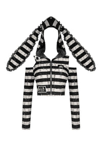 Prison Bunny Striped Crop Top TW558