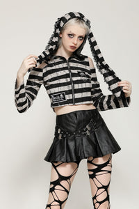 Prison Bunny Striped Crop Top TW558