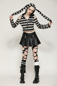Prison Bunny Striped Crop Top TW558