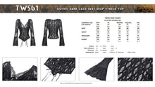 Load image into Gallery viewer, Gothic dark lace sexy deep v-neck top TW561