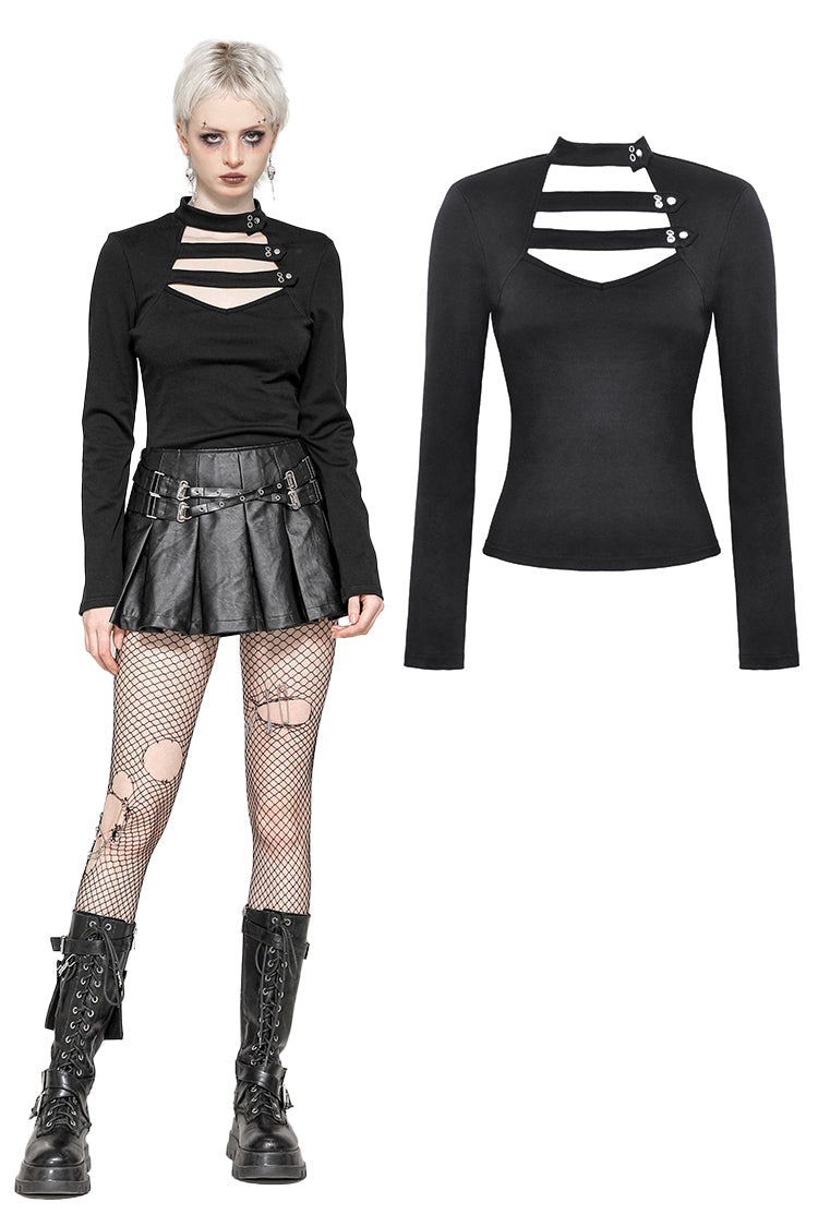 Minimalist Punk Versatile Top TW562 – DARK IN LOVE