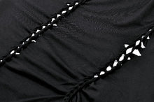 Load image into Gallery viewer, Gothic assassin fitted hooded black hollow-out top. TW572