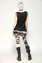 Load image into Gallery viewer, Black Distressed Graphic Tank Top TW582