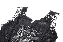 Load image into Gallery viewer, Black Distressed Graphic Tank Top TW582