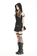 Load image into Gallery viewer, Punk decadent black hooded  top TW585