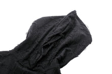 Load image into Gallery viewer, Punk decadent black hooded  top TW585
