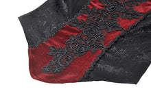 Load image into Gallery viewer, Gothic elegant black-red off-shoulder sexy top. TW593