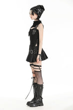 Load image into Gallery viewer, Black punk motorbike girl cool top TW594