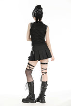 Load image into Gallery viewer, Black punk motorbike girl cool top TW594