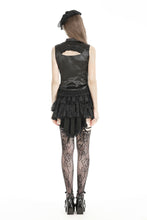 Load image into Gallery viewer, Gothic black lace trim tie-up sexy top TW601