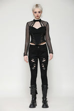 Load image into Gallery viewer, Punk dark studded top TW616