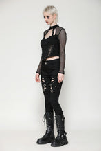 Load image into Gallery viewer, Punk dark studded top TW616