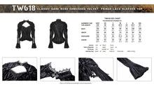 Load image into Gallery viewer, Classic dark rose embossed velvet  fringe lace sleeves top TW618