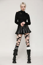 Load image into Gallery viewer, Punk back cutout star shaped distressed top TW619