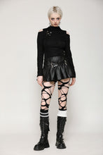 Load image into Gallery viewer, Punk back cutout star shaped distressed top TW619