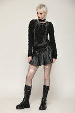 Load image into Gallery viewer, Punk metal distressed spider top TW622